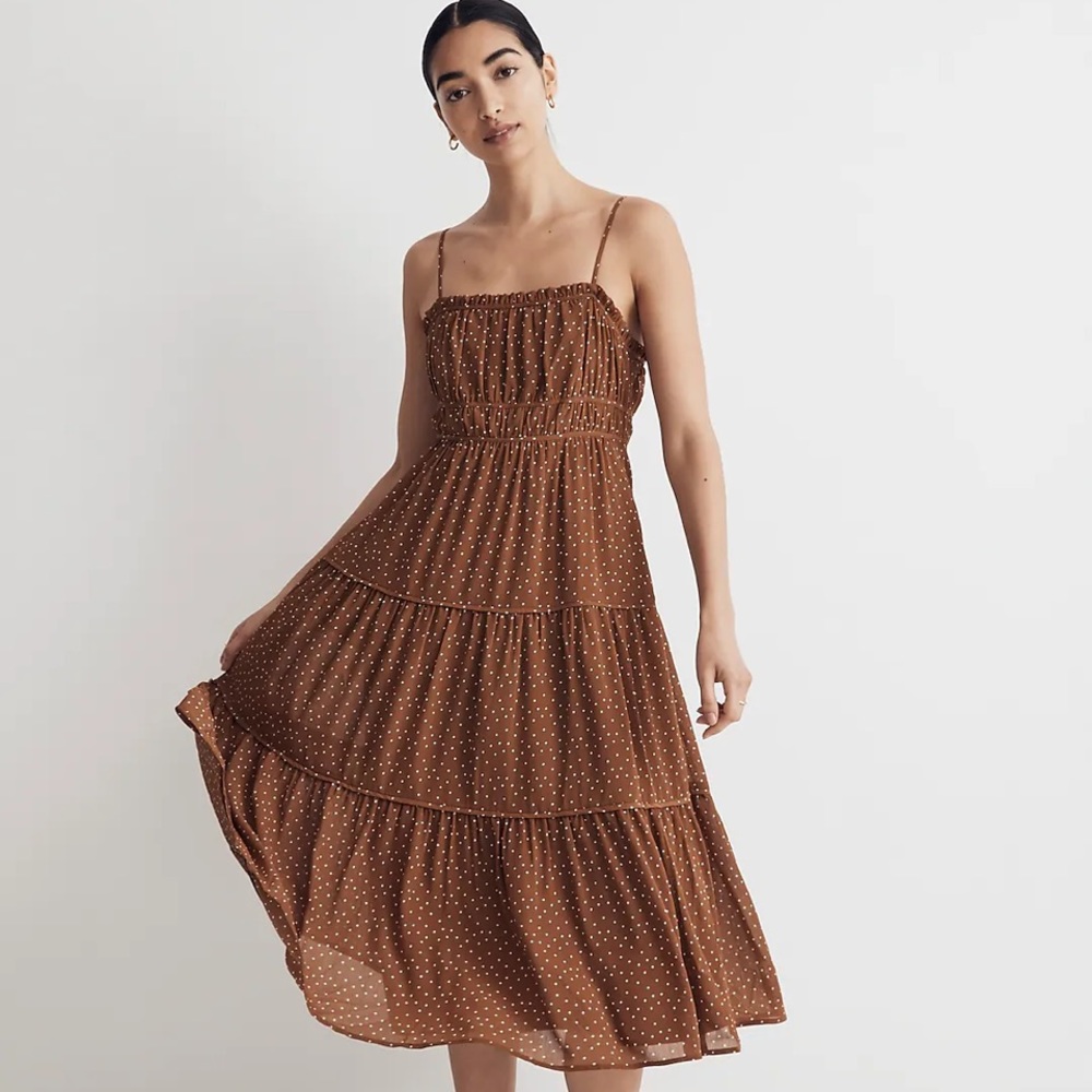 Madewell Sophia Tiered Midi Dress